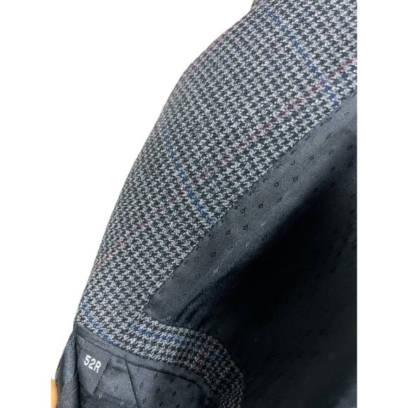 Jean Paul Germain Blazer Jacket Gray Houndstooth Wool Men's 52R Nice - Picture 6 of 9
